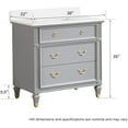 thumbnail image 3 of ANGELES HOME 36" Bathroom Vanity with 24" Wall Mounted Mirror Cabinet, Wooden Bathroom Vanity with Sink Set, Freestanding Bathroom Furniture for Home Decor and Storage Organization, Titanium Grey, 3 of 7