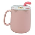 thumbnail image 4 of Ebros Coffee Mug Cup With Handle Spoon And Lid 14oz Cats Mugs (Pastel Pink), 4 of 4