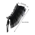 thumbnail image 4 of SDFGTstore Women's Vintage Ruffled Tulle Shawl Shoulder Wrap Shrug Vintage Mesh Cape False Collar with Ribbon Tie Halloween Costume, 4 of 14