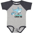 thumbnail image 3 of Inktastic My Gramps Loves Me with Cute Sharks Boys or Girls Baby Bodysuit, 3 of 5