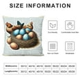 thumbnail image 6 of Free Range Eggs Pillow Cover - Rustic Chicken and Egg Basket Design, Country Kitchen Decorative Cushion Case for Home, Couch, Bed, Farmhouse Decor, 6 of 6