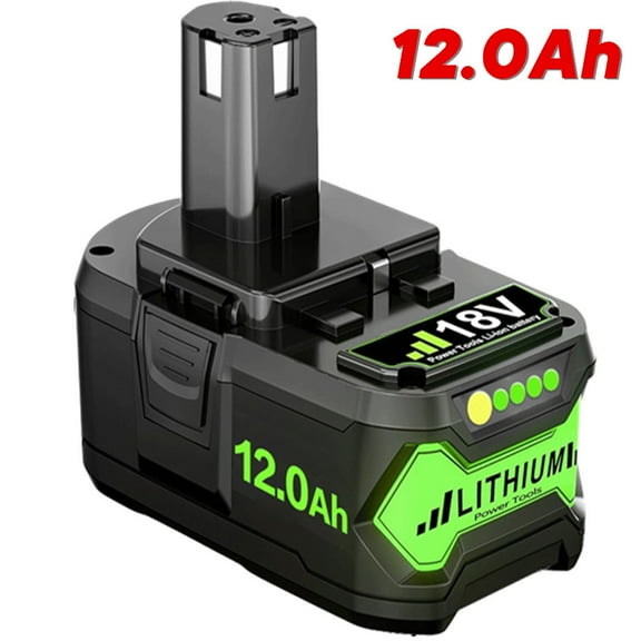 12.0Ah Lithium Replacement For Ryobi One Plus Battery 18V P108 P104 P102 Tools