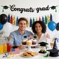 thumbnail image 4 of Congratulations Graduation Decorations Class of 2026, Pre-strung Black Glitter Congrats Grad Banner, Grad Party Senior College High School Classroom Table Decor Hanging Garland Sign Favors Supplies, 4 of 5