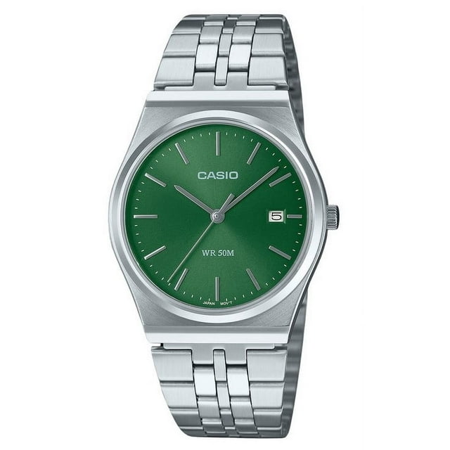 Casio Standard Analog Stainless Steel Green Dial Quartz MTP-B145D-3AV Unisex Watch