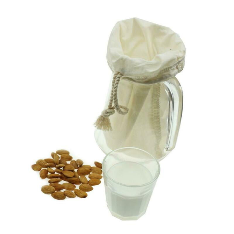 Hemp Grade Filter 30X30CM Strainer Bag Food Milk Nut Organic Cotton Reusable 