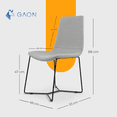 thumbnail image 3 of Sillas para Comedor Modernas Elegantes Set 2 piezas Gris GAON, 3 of 5