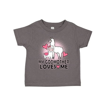 

Inktastic My Godmother Loves Me Llama Gift Toddler Toddler Girl T-Shirt
