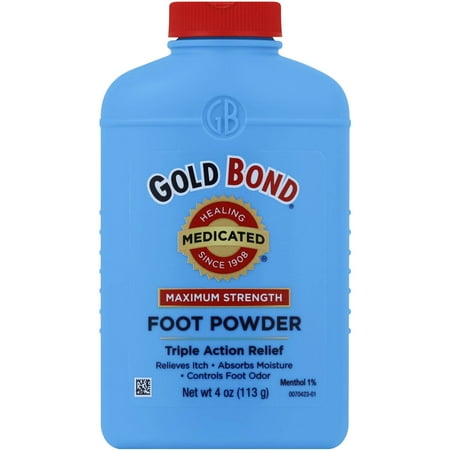 Medicated Antifungal - Gold Bond Maximum Strength Medicated Foot Powder, 4.0 oz