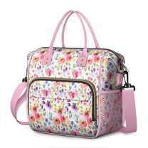 Pioneer Flower Floral Print Pattern Womens Lunch Box for Work,Insulated Large Lunch Bag for Tween and Teen,Loncheras Para Mujer,Leakproof Adult Lunch Bag for Work,Beach,Travel,Picnic,Camping