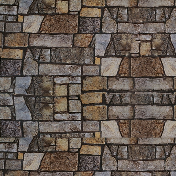 Dundee Deco Peel and Stick Self Adhesive Wallpaper - Marble Grey, Brown, Orange, Blue Stone, 18 ft x 24 in