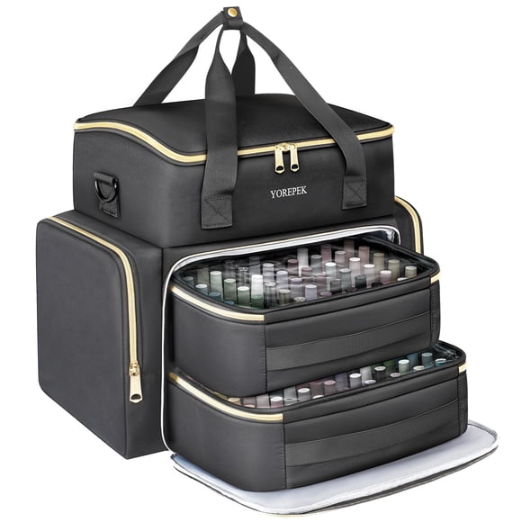Estuche organizador de esmaltes de uñas YOREPEK extra grande para más de 100 botellas