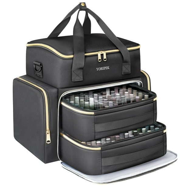 Estuche organizador de esmaltes de uñas YOREPEK extra grande para más de 100 botellas