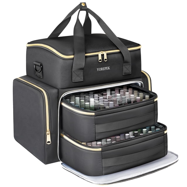 Estuche organizador de esmaltes de uñas YOREPEK extra grande para más de 100 botellas