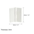 thumbnail image 2 of Uxcell 8Pack 1.8x1.5 Inch Acrylic Hinges Mini Hardware Folding Hinge for Box White, 2 of 6