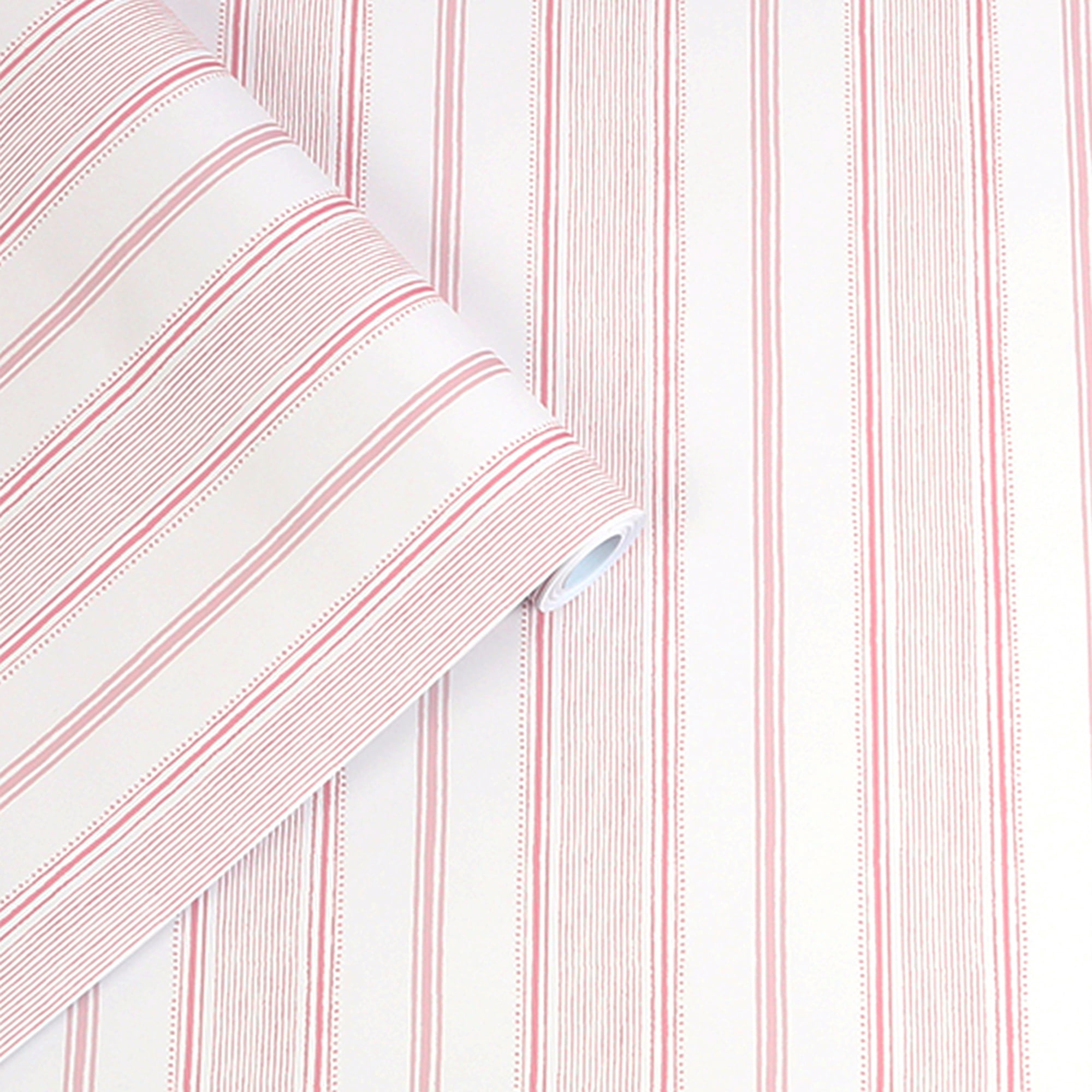 Laura Ashley Heacham Stripe Blush Wallpaper