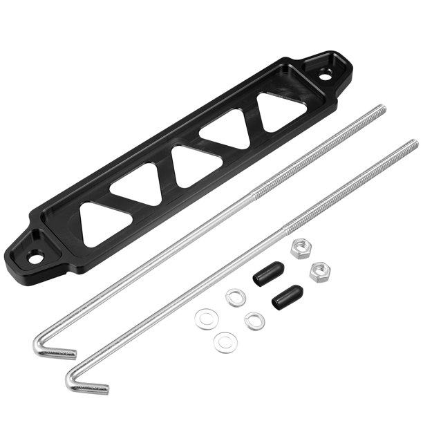 Soporte de amarre para batería de Coche Unique Bargains 220mm 5 Agujeros 10 Pulgadas negro