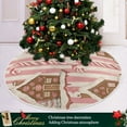 thumbnail image 3 of Yayeee Christmas Tree Skirt 47 inches for Xmas Tree Holiday Party Decoration, Pink Candy House, 3 of 6