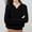 A2-Noir, variante sur Chandail Polo en Tricot, Chandails Surdimensionnés à Manches Longues, Doux, Chaud, Confortable, Léger, Chandail en Molleton Surdimensionné, Hauts, Col à Revers, Col en V, Tricoté, Tenues de Bureau Décontractées, Chandails pour Femmes, Café, S