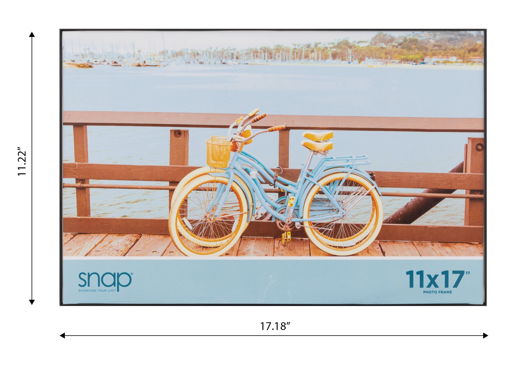 Snap 11" x 17" Front Loading Desktop and Wall Mounted Photo Frame, Set of 4