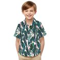 thumbnail image 7 of OGLCCG Boys Hawaiian Shirt Tropical Short Sleeve Casual Button Down Tops for Youth Kids Summer Shirt with Pocket 2-15 Years, 7 of 7