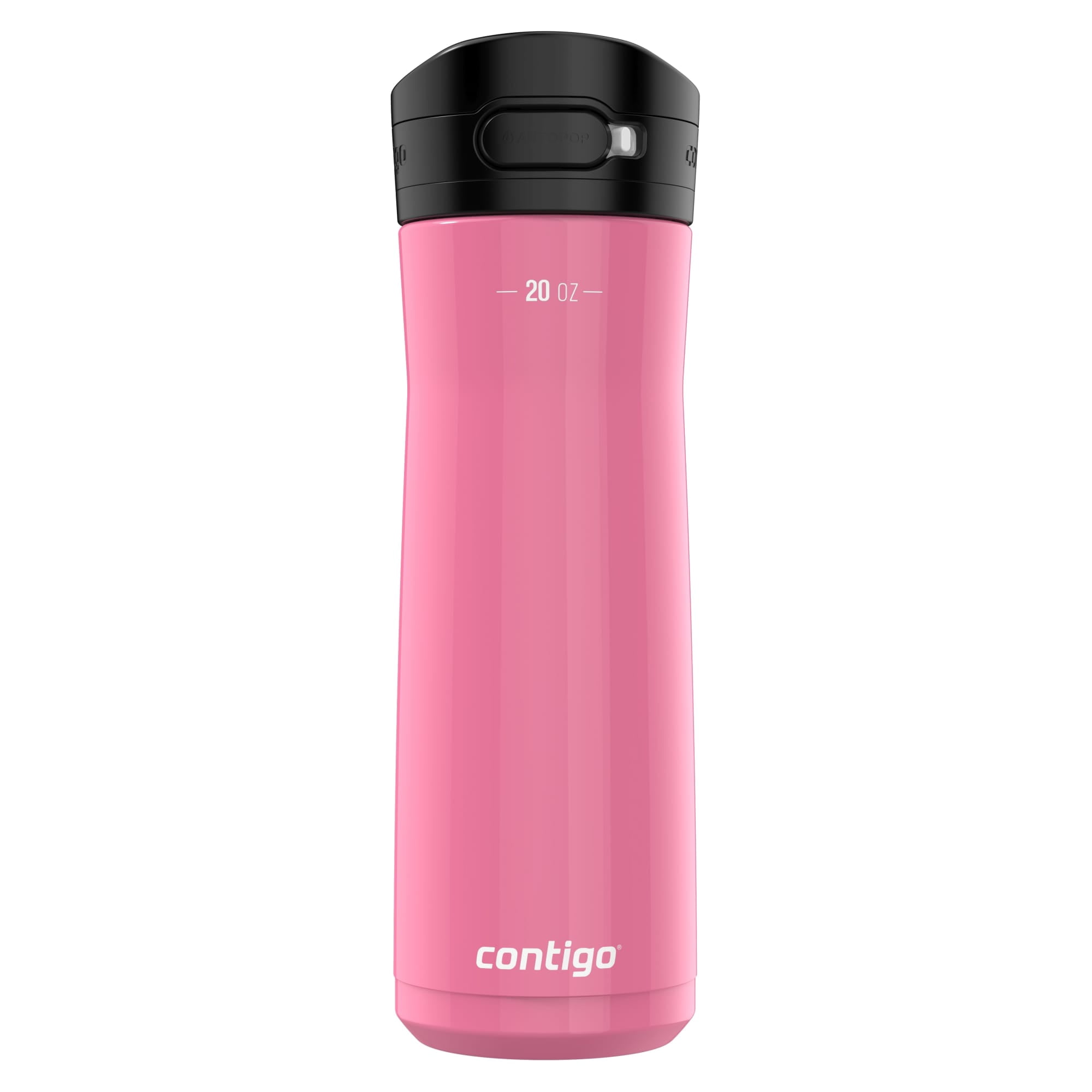 Contigo Jackson Chill  Bundle 2 Water Bottles Black 24oz and Pink  20oz with Autopop Lid