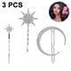 thumbnail image 2 of Pinza para el pelo con forma de luna, copo de nieve y estrella vintage: horquilla de aleación para mujer, accesorios para el cabello con pinza lateral para mujeres y niñas, peinado grueso, 2 of 8