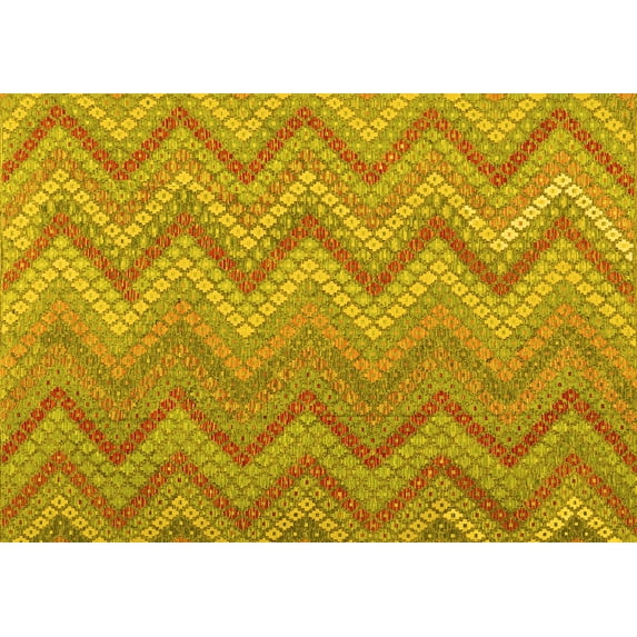 Ahgly Company Indoor Rectangle Southwestern Yellow Country Area Rugs, 5' x 8'