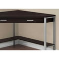 thumbnail image 4 of 42" x 42" x 30" Cappuccino  Silver  Particle Board  Hollow Core  Metal   Computer Desk, 4 of 4