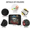 thumbnail image 3 of WOBOGO Blue Hair Skull Guitar Pattern Expanding File Folder Letter Size Accordion Filing Organizer 13 Pocket Separate Organ Pocket, 3 of 7