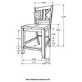 thumbnail image 6 of Pemberly Row 26" Wood Counter Stool in Barn Gray and Light Tan (Set of 2), 6 of 13