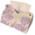 thumbnail image 2 of Cubierta De Caja De Pañuelos, Bolso De Cuero De PU Grande Y Lindo, Cubierta De Caja De Papel, Cubierta De Caja De Papel Facial Con Hermosos Garabatos Florales Para Oficina En Casa, 2 of 8