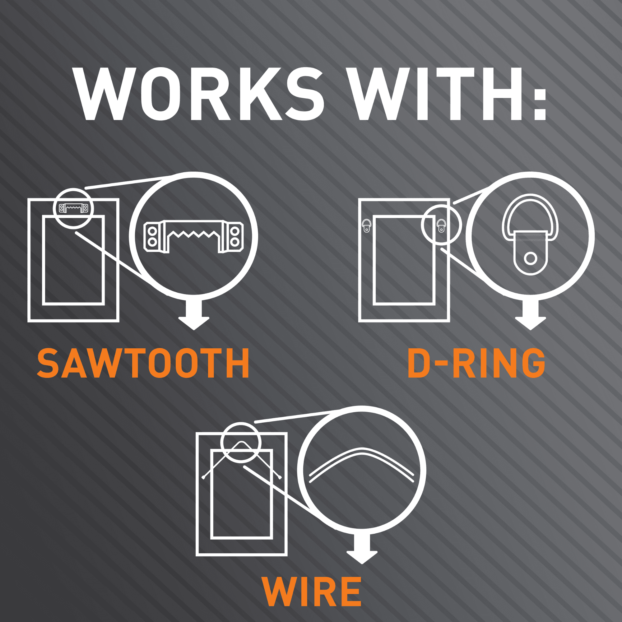 3M CLAW Drywall Picture Hangers [65 lbs.]: (Silver) [8-pack]