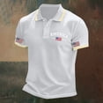 thumbnail image 4 of Ticikt Men's Tshirt, Independence Day 250th Anniversary Print Short Sleeve Polo Shirt,White, 4 of 5
