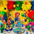 thumbnail image 4 of Mario Cupcake Stand, Super Bros Birthday Decorations 3-Tier Mario Bros Cupcake Stand with 12pcs Mario Cupcake Toppers for Mario Birthday Party Supplies for Boys Kids, 4 of 8