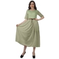 thumbnail image 1 of Moomaya Robe Midi Imprimée pour Femmes Manches Courtes Décontractée pour le Travail, 1 of 4