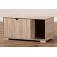thumbnail image 3 of Baxton Studio Jasper Modern and Contemporary Oak Finished 2-Door Wood Cat Litter Box Cover House, 3 of 10