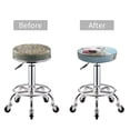 thumbnail image 5 of Bingfone12 Inch Padded Round Bar Stool Cover Cushion With Elastic Fabric Round Chair Seat - Puppy Licks Nose, 5 of 7