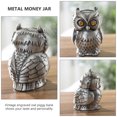 thumbnail image 5 of OUNONA Owl Shaped Coin Bank Made of Zinc Alloy Dark Brown Perfect for Storage and Home Decoration 6 inches, 5 of 8