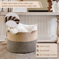 thumbnail image 2 of XXXLarge Cotton Rope Basket 21.7" x 21.7" x 13.8" Woven Baby Laundry Blanket Basket Toy Baskets with Handle Storage Comforter Cushions Thread Laundry Hamper, 2 of 6