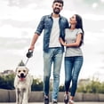 thumbnail image 4 of Retractable Dog Leash with Flashlight, 16ft Dog Walking Leash for Small Dogs up to 55 lbs 360° Tangle-Free Nylon Lead Anti-Slip Handle - Grey, 4 of 7