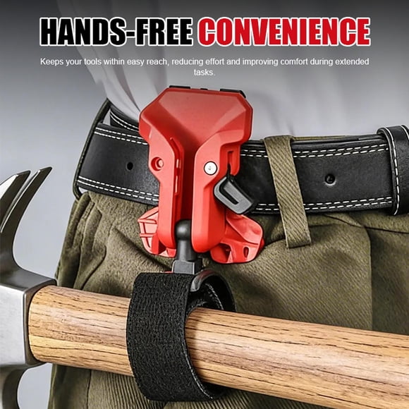 Yunuuuoa Heavy Duty Electrician Tool Belt Clip, Double Lock Waist Buckle for Hanging Tools, Portable Waist Mounted Storage Holder for Electricians, Construction, Maintenance Workers