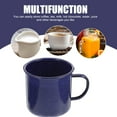 thumbnail image 4 of NUOLUX 1Pcs Enamel Coffee Mug Toddlers Milk Cups Blue Round Base Classic Design for Home, 4 of 6