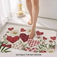 thumbnail image 3 of Valentines Door Mat&nbsp;Indoor Outdoor Entrance,Non Slip Small Rug for Kitchen Bathroom Entryway Rug,Botanical Spring Daisy Love Heart Vintage Washable Doormat Floor Mat for Office 16x24 Inch, 3 of 8