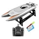thumbnail image 1 of Lancha de carreras RC de 2,4 G y 4 canales, velero de control remoto, juguete para lago y piscina Plata 1 batería, 1 of 9