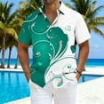thumbnail image 2 of Ceisia Fashion Unisex Men Women Casual Short Sleeve Printed Turndown Collar Button Gift Shirt, 2 of 4
