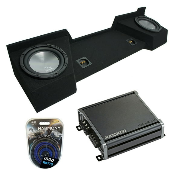 2007-2013 Chevy Silverado Ext Cab Truck Harmony A102 Dual 10" Sub Box & CXA800.1