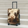 thumbnail image 5 of Uemuo Butterfly Cow Barrel Printed Washable Luggage Cover - Fashion Suitcase Protector Fits 18-32 Inch Luggage -Medium, 5 of 9
