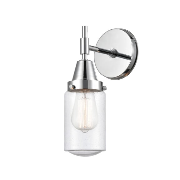 447-1W-PC-G314 Innovations Lighting Dover - 1 Light Wall Sconce-11.75 Inches Tall and 4.5 Inches Wide-Polished Chrome Finish-Seedy Glass Color