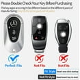 thumbnail image 2 of For Mercedes Benz Key Fob Cover,Compatible with 2020-2022 New Mercedes Benz S-Class G-Class E-Class with Keychain, 2 of 11