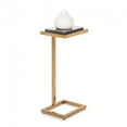 thumbnail image 2 of MDR Trading AB-93-MADISON-03 Metal & Marble Accent C-Shaped Table, Brass & Black, 2 of 4
